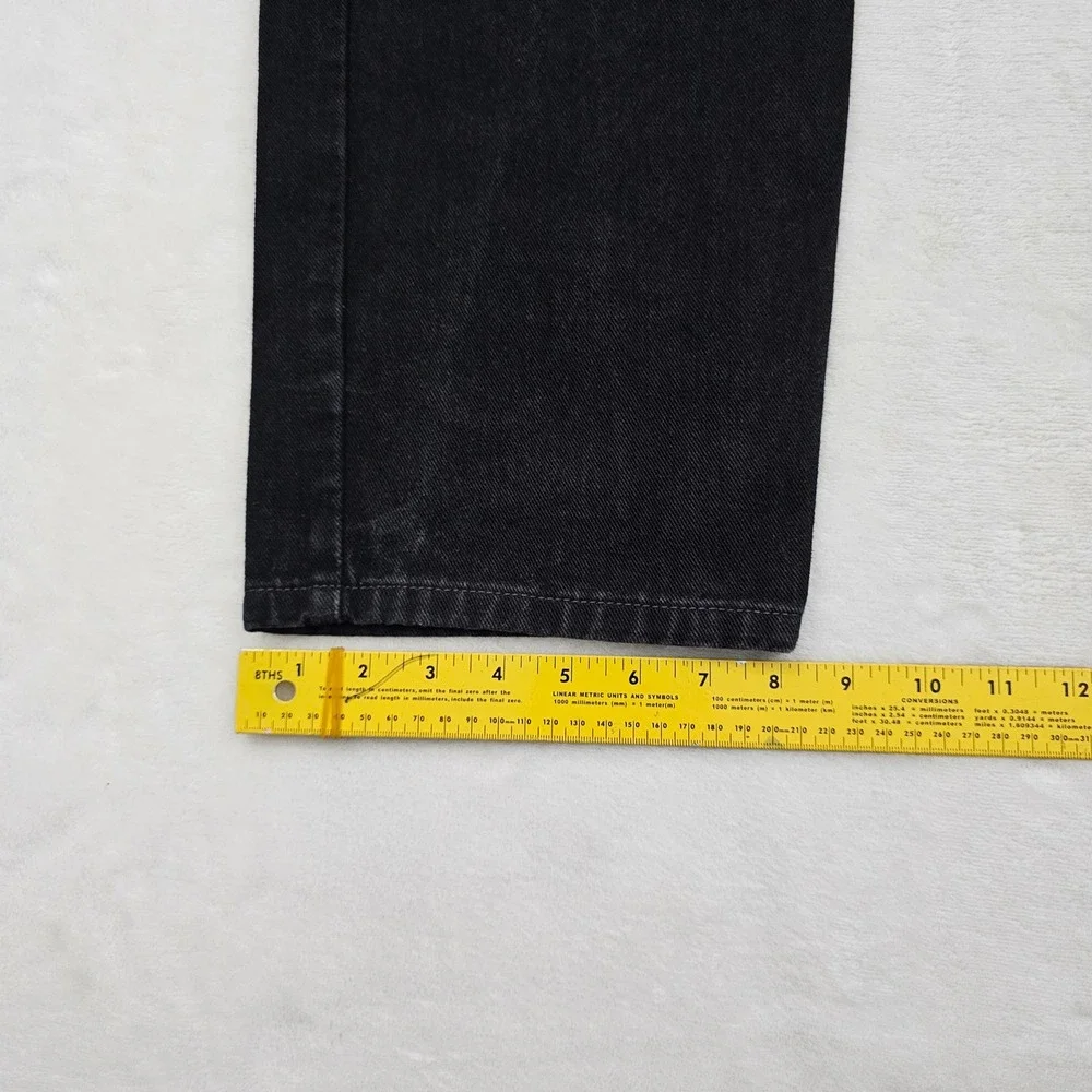 Levi's 550 Relaxed Fit Jeans Mens 36x38 Tall Black Denim Tapered Vintage Skater